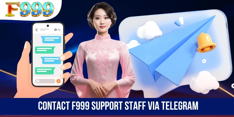 Contact F999 support staff via Telegram
