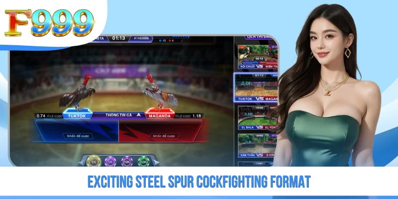 Exciting steel spur cockfighting format