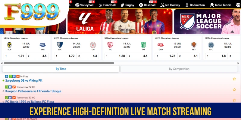 Experience high-definition live match streaming