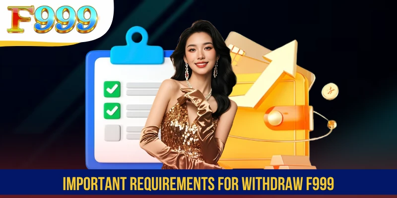 Important requirements for Withdraw F999